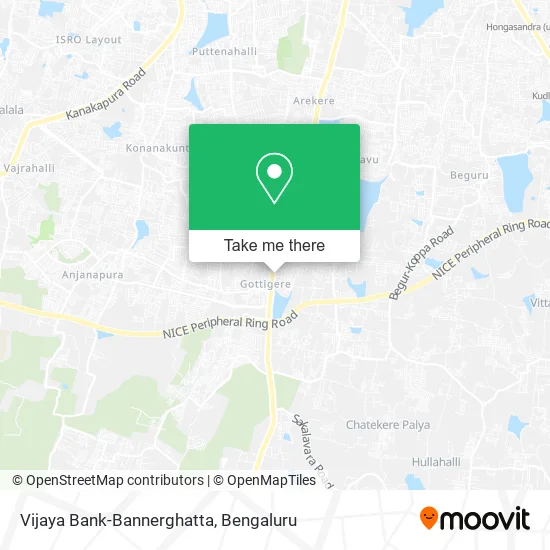 Vijaya Bank-Bannerghatta map