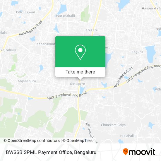 BWSSB SPML Payment Office map