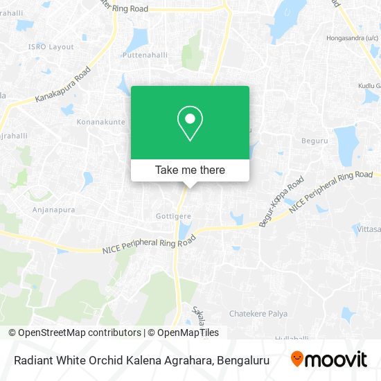 Radiant White Orchid Kalena Agrahara map