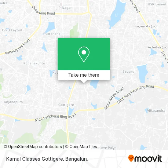 Kamal Classes Gottigere map