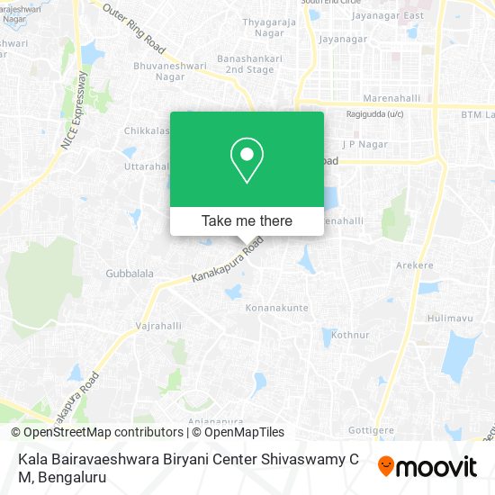 Kala Bairavaeshwara Biryani Center Shivaswamy C M map