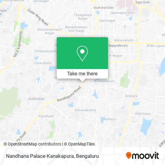 Nandhana Palace-Kanakapura map