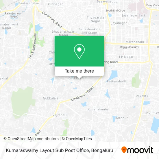 Kumaraswamy Layout Sub Post Office map