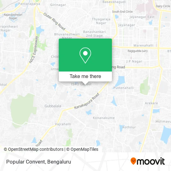 Popular Convent map