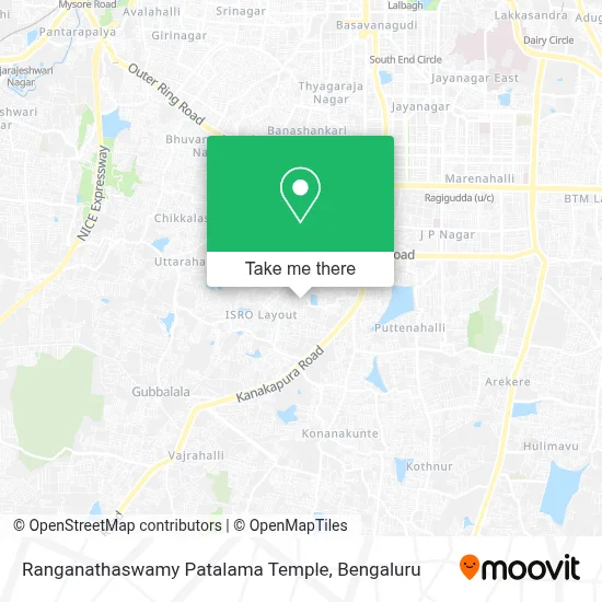 Ranganathaswamy Patalama Temple map