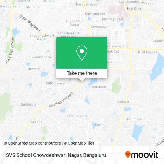 SVS School Chowdeshwari Nagar map