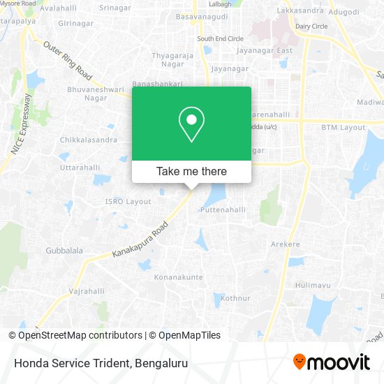Honda Service Trident map