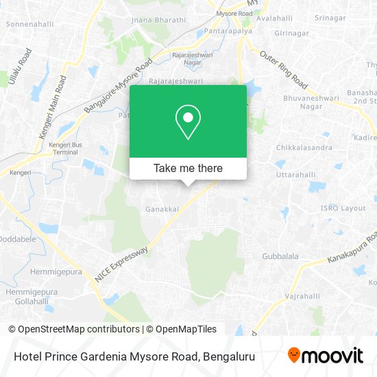Hotel Prince Gardenia Mysore Road map