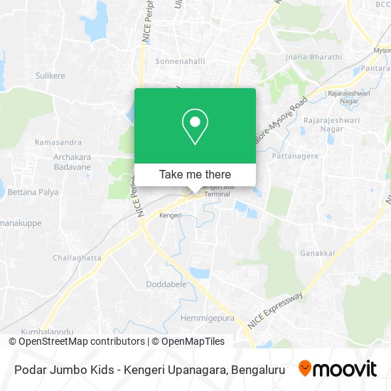 Podar Jumbo Kids - Kengeri Upanagara map
