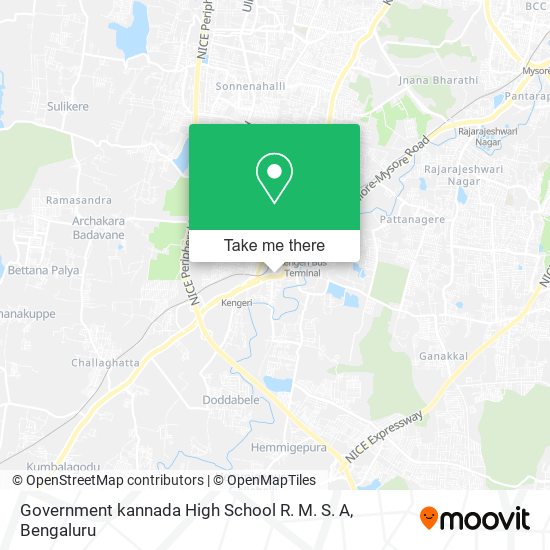 Government kannada High School R. M. S. A map