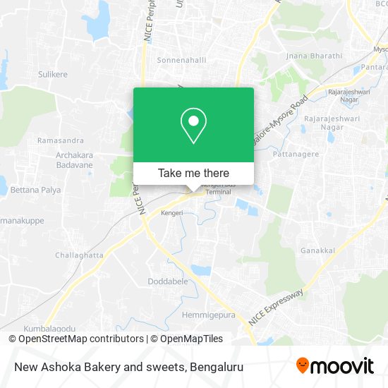 New Ashoka Bakery and sweets map