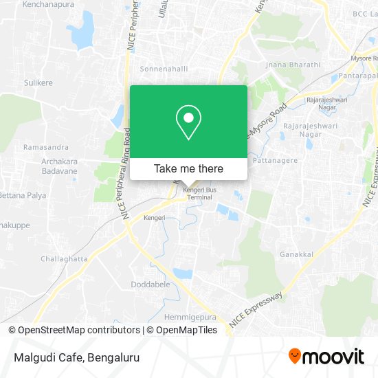 Malgudi Cafe map