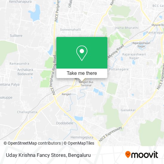 Uday Krishna Fancy Stores map