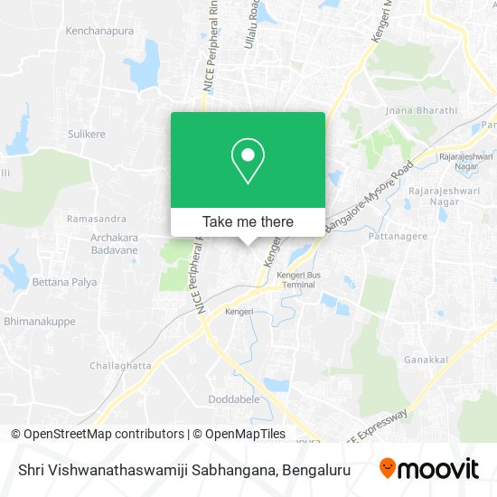 Shri Vishwanathaswamiji Sabhangana map