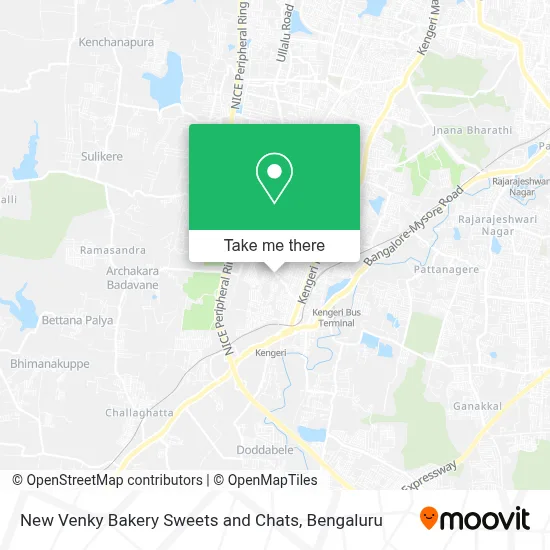 New Venky Bakery Sweets and Chats map