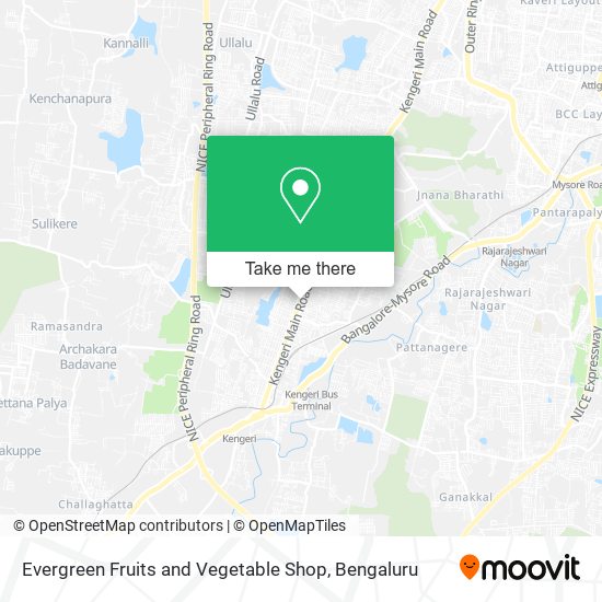 Evergreen Fruits and Vegetable Shop map