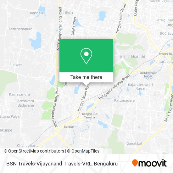 BSN Travels-Vijayanand Travels-VRL map