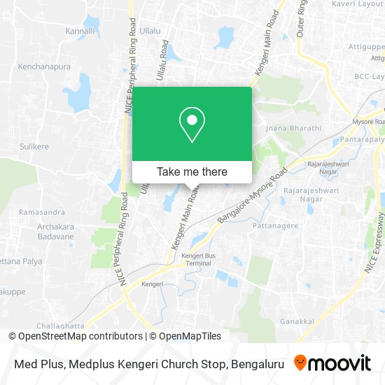 Med Plus, Medplus Kengeri Church Stop map