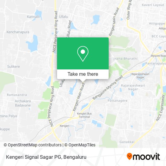 Kengeri Signal Sagar PG map