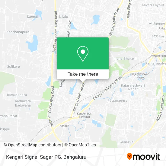 Kengeri Signal Sagar PG map