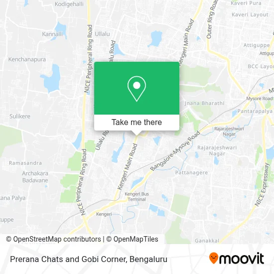 Prerana Chats and Gobi Corner map