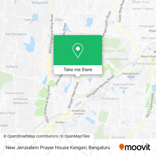 New Jerusalem Prayer House Kengeri map