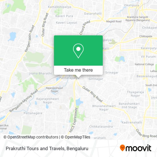 Prakruthi Tours and Travels map