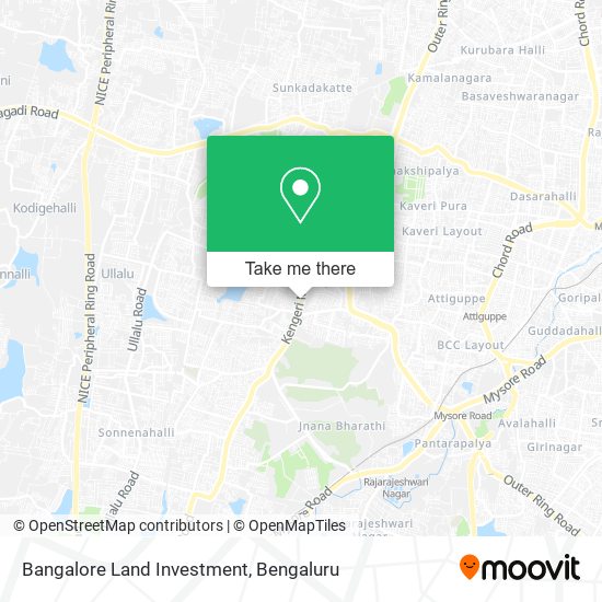 Bangalore Land Investment map