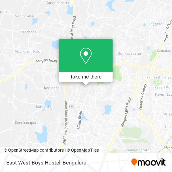 East West Boys Hostel map