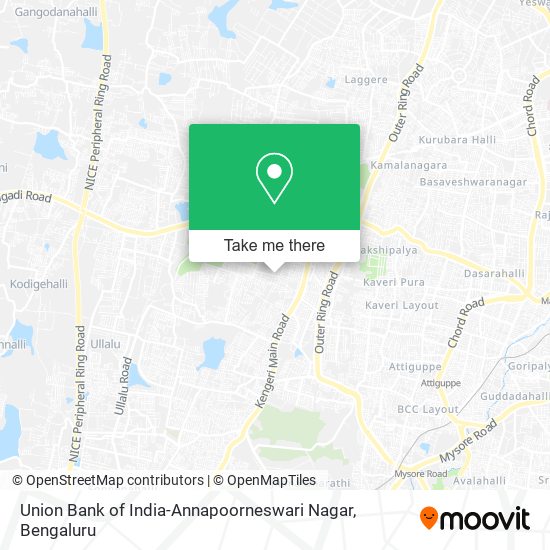 Union Bank of India-Annapoorneswari Nagar map
