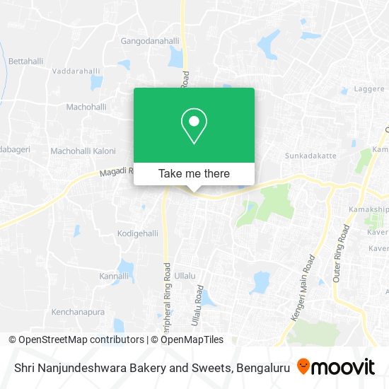 Shri Nanjundeshwara Bakery and Sweets map