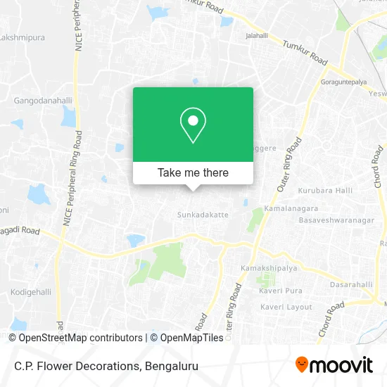C. P Flower Decorations map