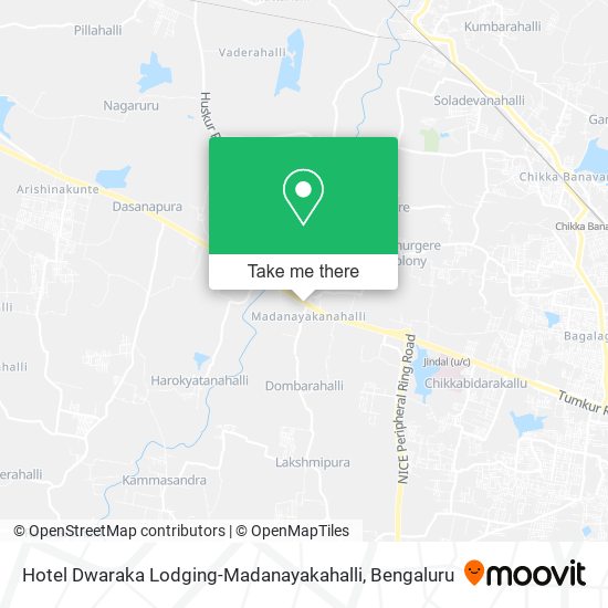 Hotel Dwaraka Lodging-Madanayakahalli map