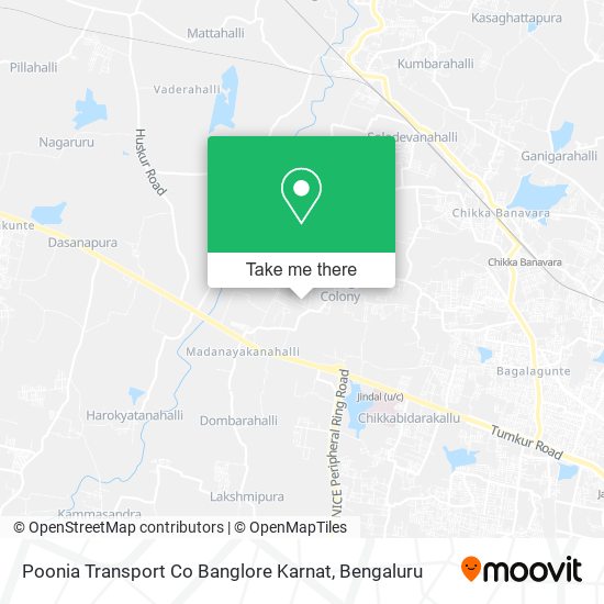 Poonia Transport Co Banglore Karnat map