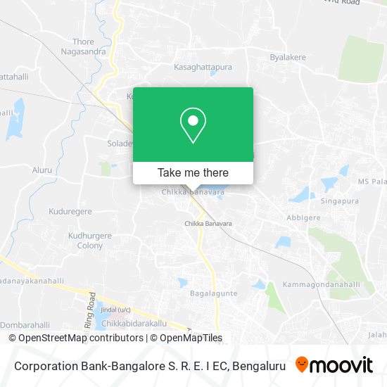 Corporation Bank-Bangalore S. R. E. I EC map