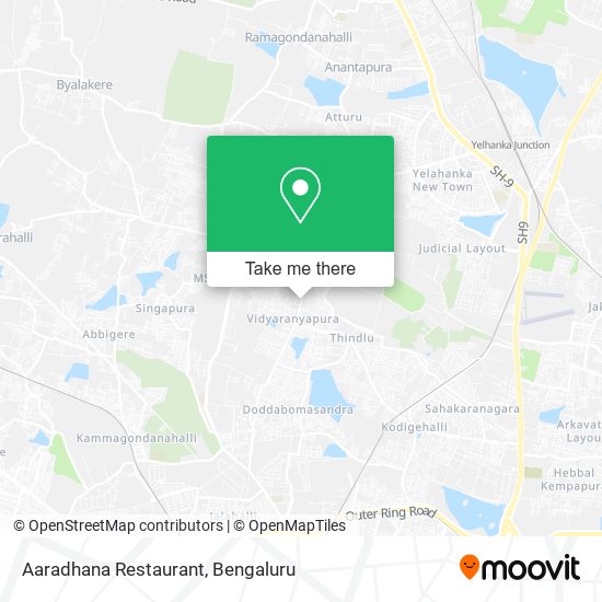 Aaradhana Restaurant map