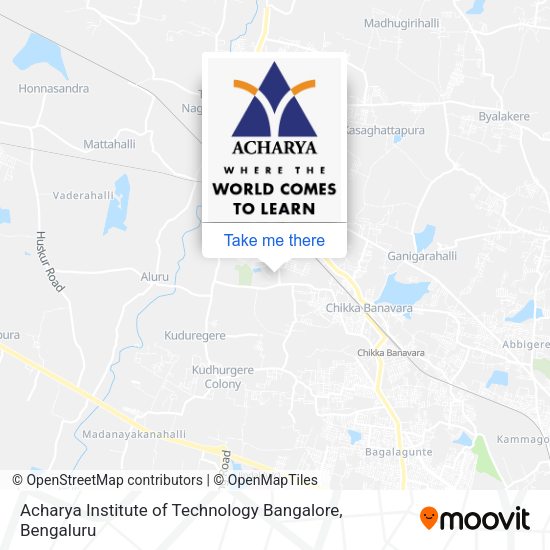 Acharya Institute of Technology Bangalore map