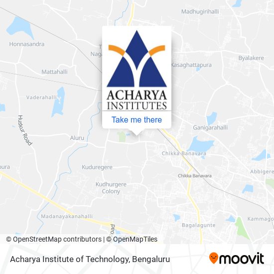 Acharya Institute of Technology map