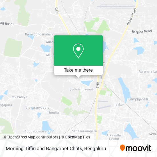 Morning Tiffin and Bangarpet Chats map