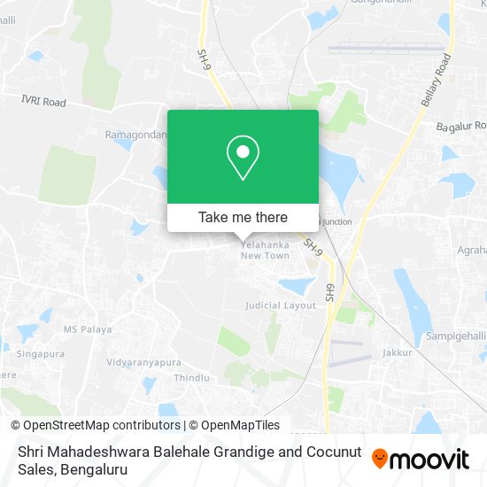 Shri Mahadeshwara Balehale Grandige and Cocunut Sales map