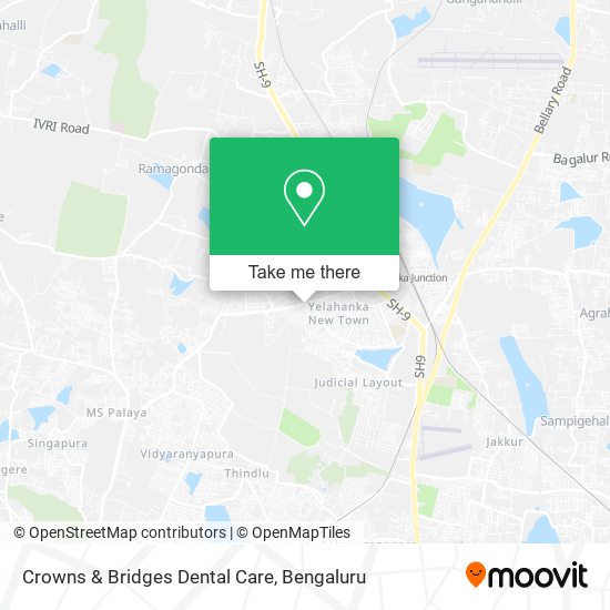 Crowns & Bridges Dental Care map