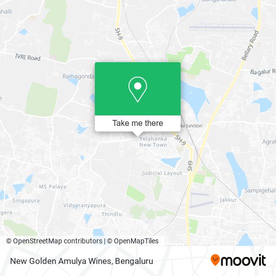 New Golden Amulya Wines map