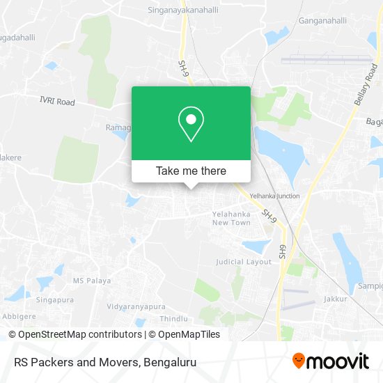 RS Packers and Movers map