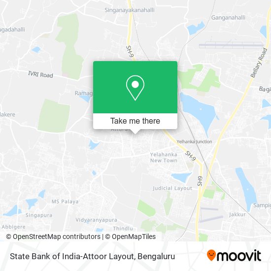 State Bank of India-Attoor Layout map