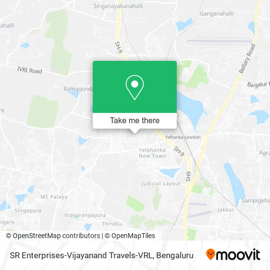 SR Enterprises-Vijayanand Travels-VRL map