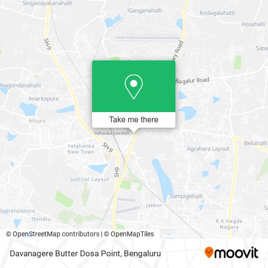 Davanagere Butter Dosa Point map