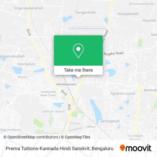 Prema Tuitions-Kannada Hindi Sanskrit map