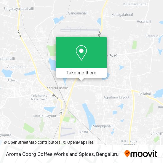 Aroma Coorg Coffee Works and Spices map