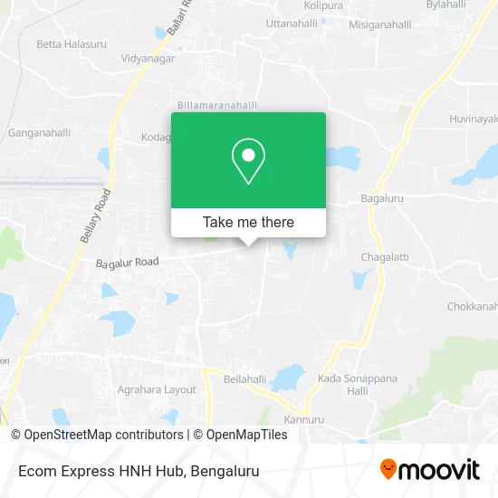 Ecom Express HNH Hub map