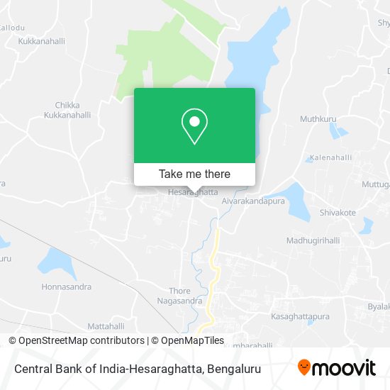 Central Bank of India-Hesaraghatta map